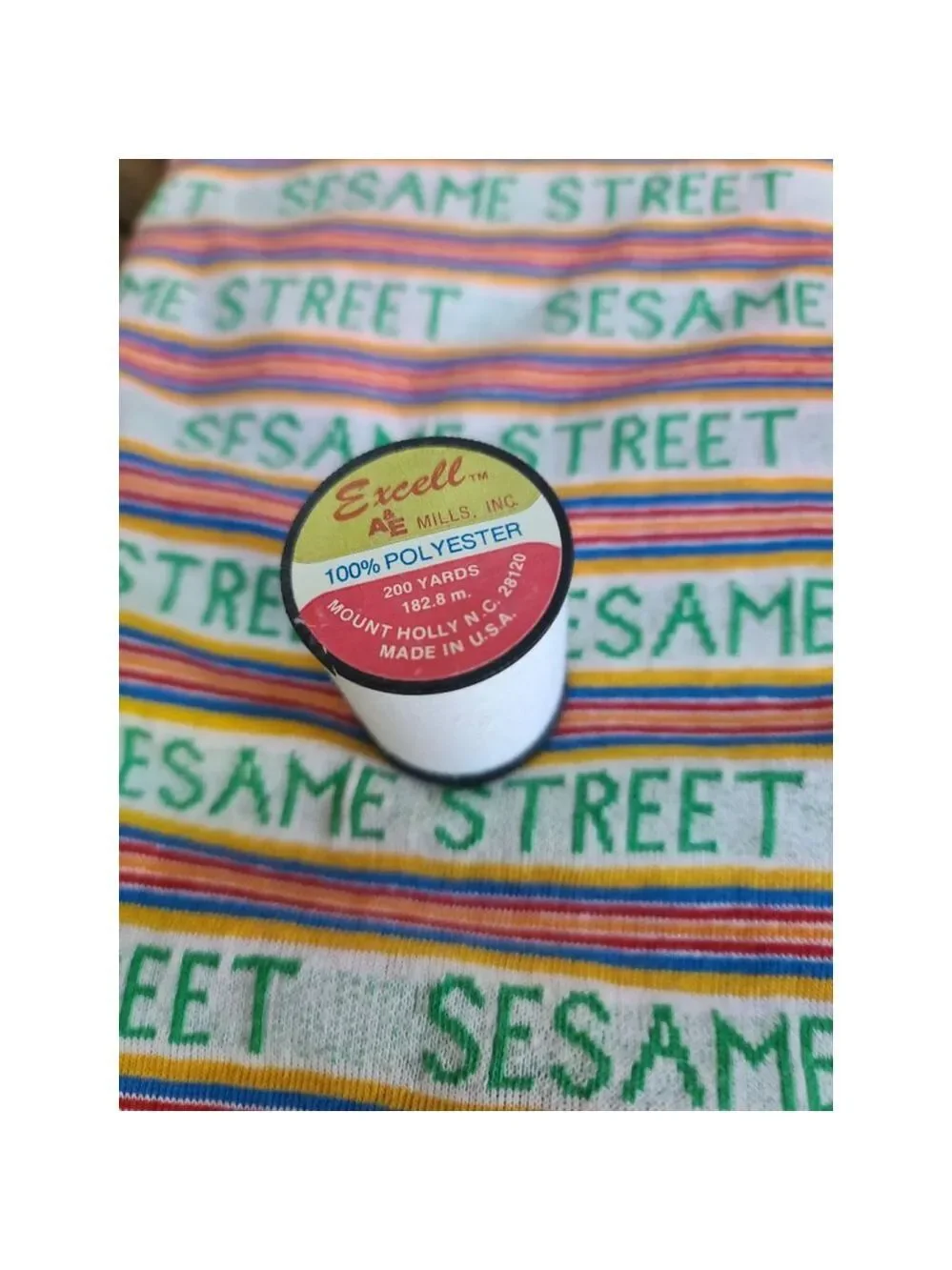 Sesame Street DIY Fabric 60x40 White Green